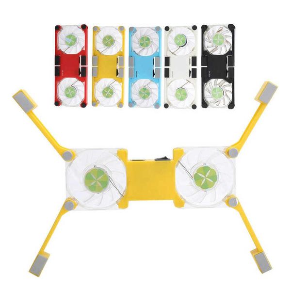 

lapcooling pad usb foldable radiator cooler stand light portable with anti-skid mount for pc notebook pads