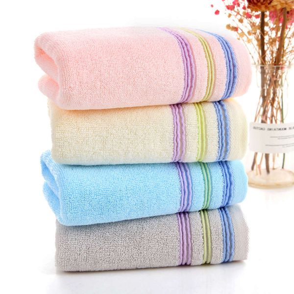 

pure cotton jacquard household products thickened water absorbent non shedding facial towel, White