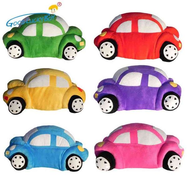 35cm Cute Kids Model Modelo Recheado Brinquedos De Pelúcia Crianças BrinQuedos Para Meninos Kawaii Forma De Carro Almofada De Aniversário Presentes 210728