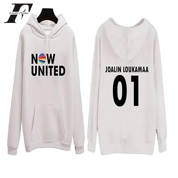 

women's hoodies & sweatshirts now united hoodie pullover harajuku tracksuit print finland casual men women hooded full ages 16-28 yea, Black