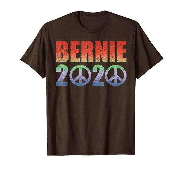 

peace love bernie 2020 for president democracy democratic t-shirt, White;black
