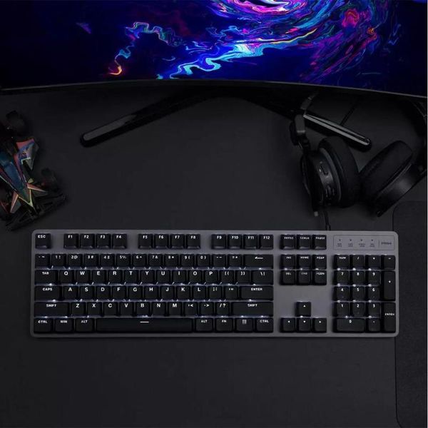 

smart home control miiiw mechanical keyboard 104 keys usb wired gaming kailh red switch office 600k 6 mode white backlight