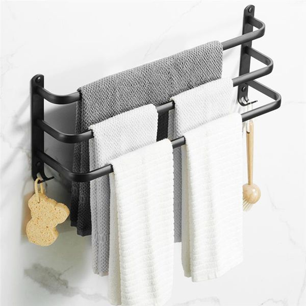 

towel racks bathroom rack wall mounted wash rag shower bar holder accessories aluminum storage shelf organizer hanger