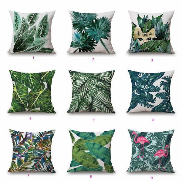 

pillow case bed plant car tropical sofa decor home cover waist cushion throw 18"