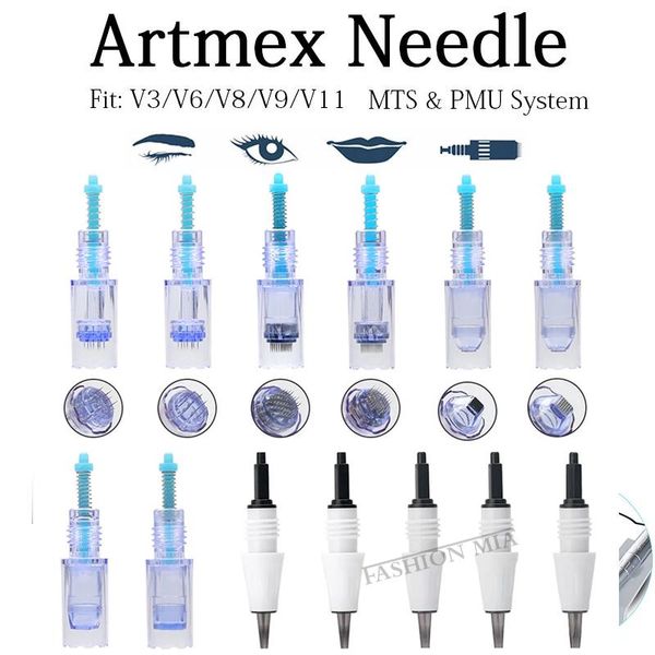 

tattoo needles artmex mts pmu needle cartridges permanente makeup eyebrow tips nano micro for v3 v6 v8 v9 v11 machine