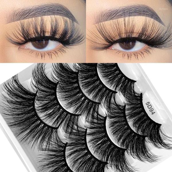 

5pair fluffy lashes 25mm 3d mink makeup dramatic thick long wispy natural eyelashes vendors false1