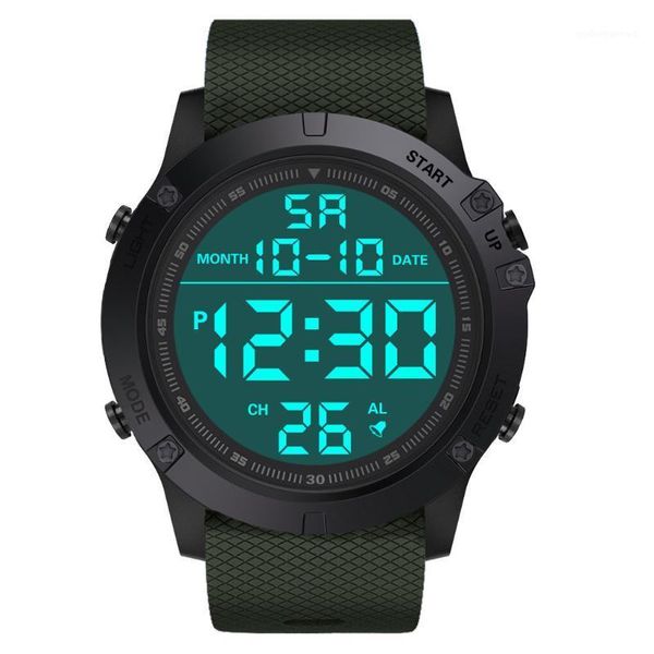 

wristwatches luxury mens digital led watch fashion men's military sports date sport outdoor electronic relogio masculino, Slivery;brown