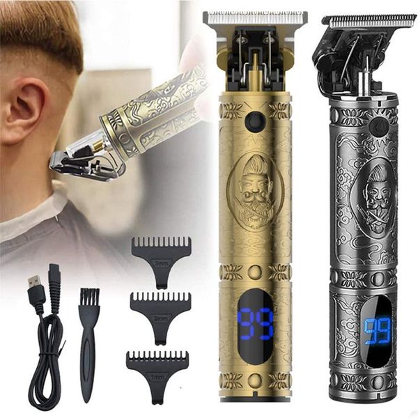 

professional men electric hair clippers beard trimmer barber shaver grooming kit