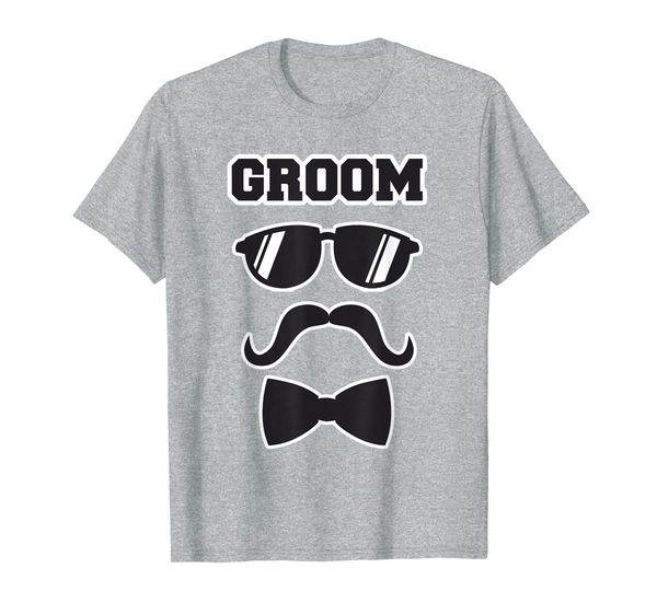 

funny bachelor party groom sunglasses beard tie married men t-shirt, White;black