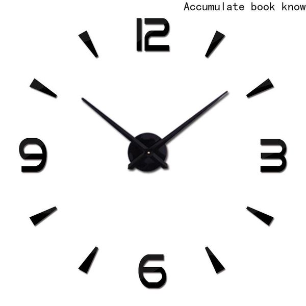 

wall clocks brief fashion clock for living room design acrylic mirror europe diy 3d stickers large decorative quartz watch