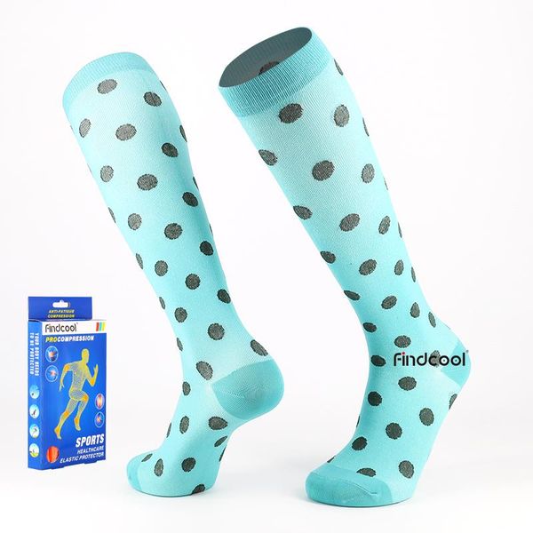 

sports socks findcool compresion cycling women long for calf support, Black