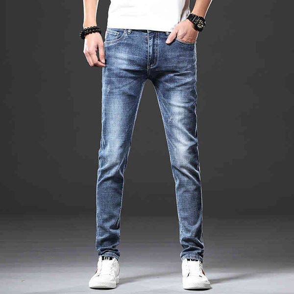 

jantour brand skinny jeans men slim fit denim joggers stretch male jean pencil pants blue men's fashion casual hombre new