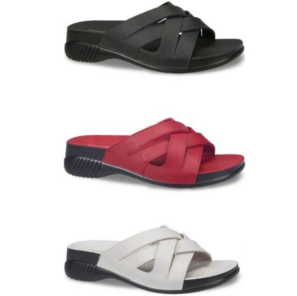 

women slippers single buckle casual flat sandals home street color faux leather summer winter solid flat women shoe ceyo h0827, Black