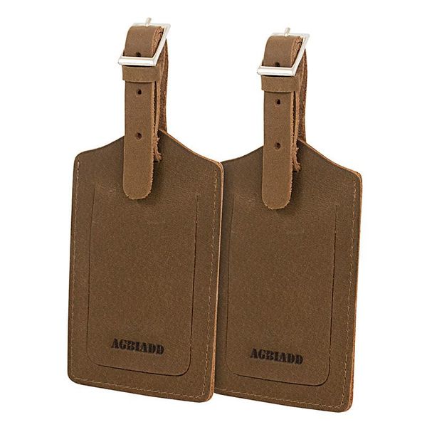 

toiletry kits leather luggage label, identification backpack, 2-piece set