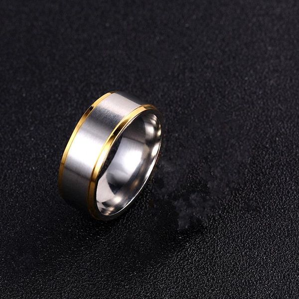 

cluster rings 8mm vintage 316l stainless steel ring for men and women never fade power, Golden;silver