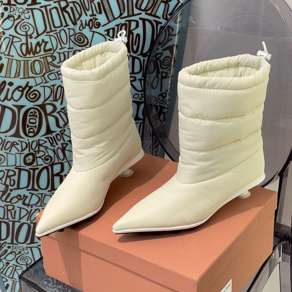 

low heel brand women's shoes designer winter luxury wedding party black and white short boots with shoe box, Red;white