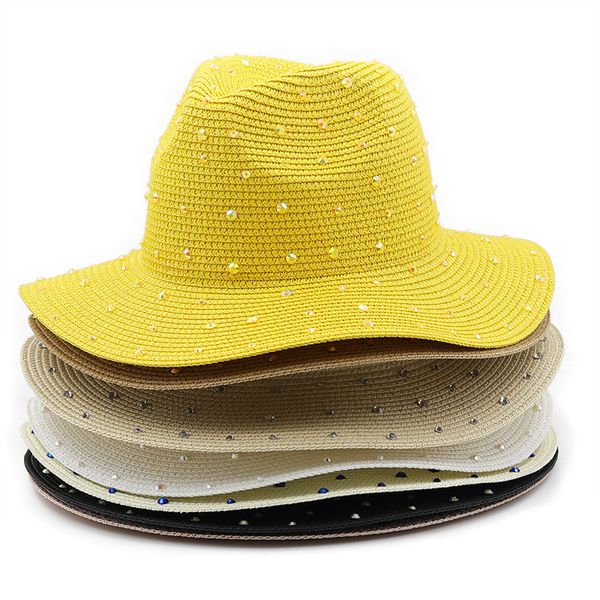 Primavera verão sunhat chapéu chapéu chapéu chapéu palha homens homens amadurecimento chapéu mulher homem jazz panaman fêmea macho outdoor casual bonés feriado proteção sol atacado