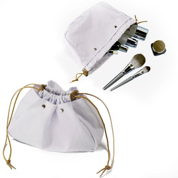 

storage bags simple cosmetic bag drawstring lazy travel portable canvas toilet