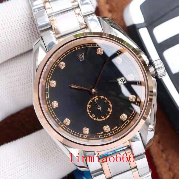 

on-sale watch original movement perfect quality 316 stainless steel watchband sapphire mirror orologio di lusso, Slivery;brown