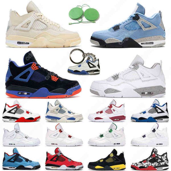 

4 safety orange mens basketball shoes 4s university blue white oreo black cat cactus jack men trainer sports sneakers