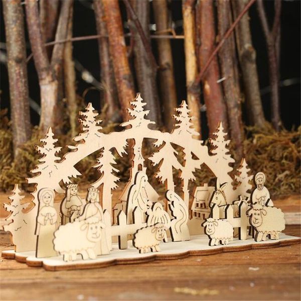 

christmas decorations diy handmade ornaments toy wooden decorative gift for children creative festival decoration