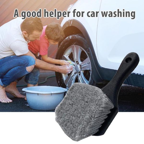 

car sponge handheld soft rim brush beauty hub short handle tire cleaning wheel tools