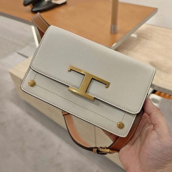 

evening bags women's classic leather messenger bag designer metal t-button small square fashion chain chest