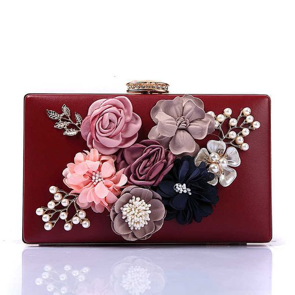 

selling flower pearl dinner bag evening gift wedding banquet bag pearl embroidery hand grab