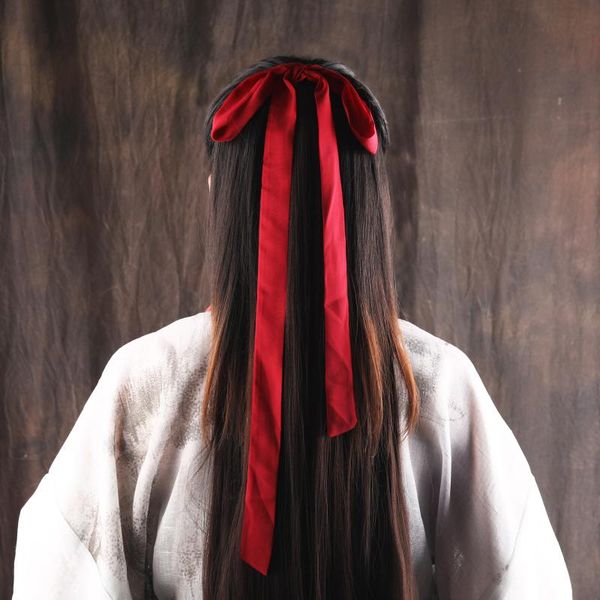 

party masks super fairy girl's daily chiffon hair rope belt ancient style band headdress hanfu tassel streamer costume accessories