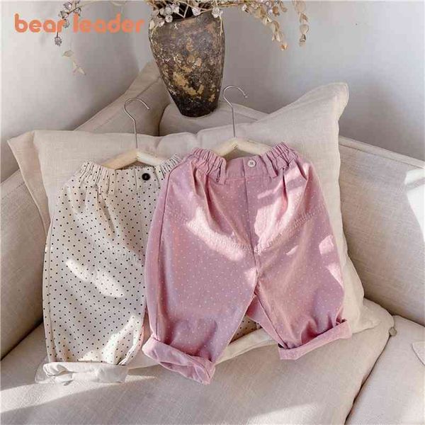 

girls casual spring pants kids baby polka dot fashion capris children thin autumn clothing korean style 1-6y 210429, Blue