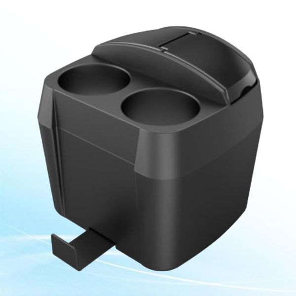 

multifunction car trash bin with cup holder storage box large capacity waste container (black) other interior accessories