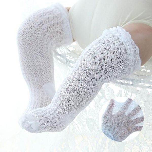 

footies children baby kids girls boys stockings tights cotton born infant girl knee high thin princess long tube, Blue