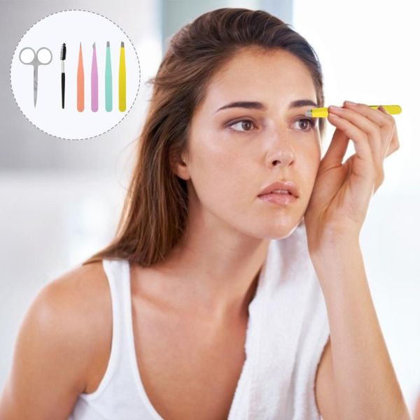 

eyebrow tools & stencils 1 set durable hair scissor stainless steel eye brow clip