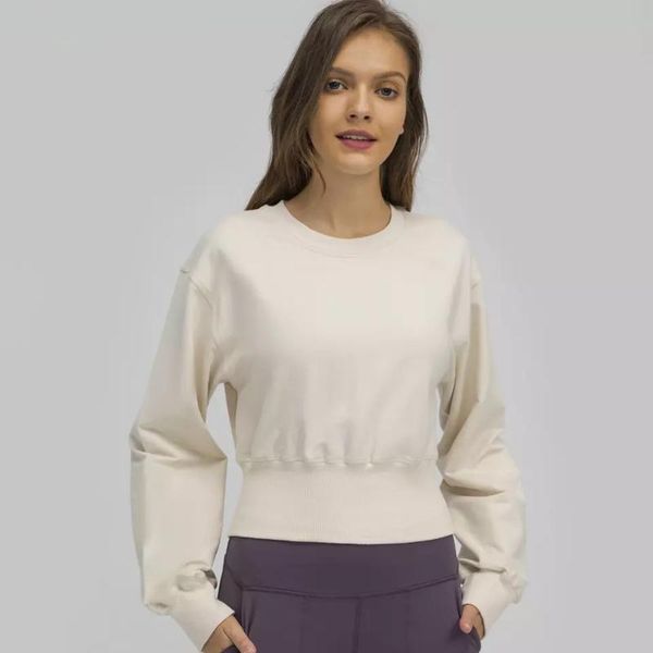 

yoga outfit zenyoga loose fit crew neck workout sweatshirts women cotton fitness pullover long sleeve sport jersey with ribbed cuff