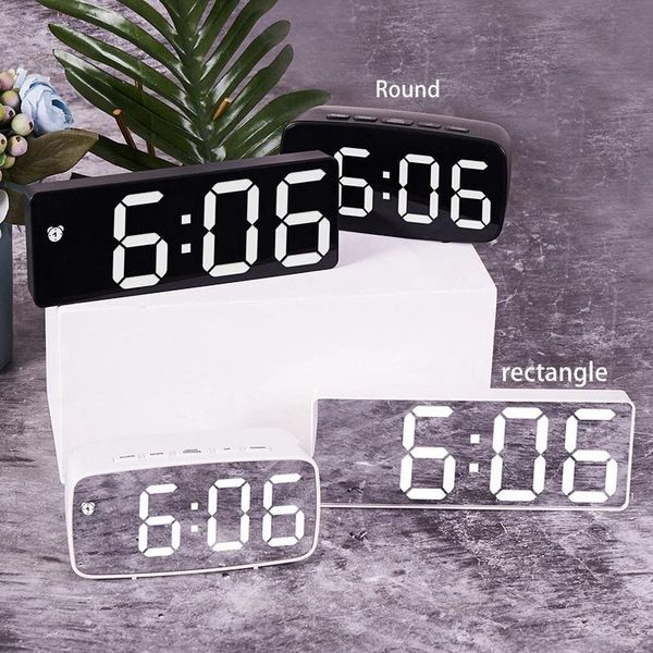 

digital alarm clock bedside led travel clocks with 12/24h date temperature snooze for bedroom portable home,black other & accessories