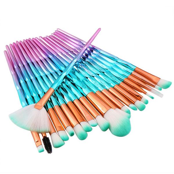 

20pcs diamond makeup brushes set powder foundation blush blending eye shadow lip cosmetic beauty make up brush pincel maquiagem