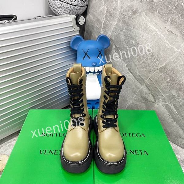 

2022 womens designer boots leather ankle 35-40 boot fashion non-slip wave colored rubber outsole elastic webbing luxury comfort booties yx21, Black