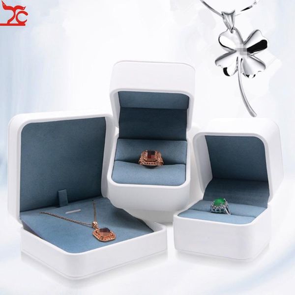 

jewelry pouches, bags proposal ring box pendant white small fresh packaging boxs for business organizer display, Pink;blue