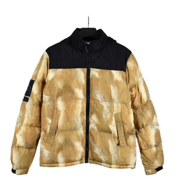 

mens stylist coat leaves printing parka jacket men women winter overcoat down jacket size s-2xl jk005, Black