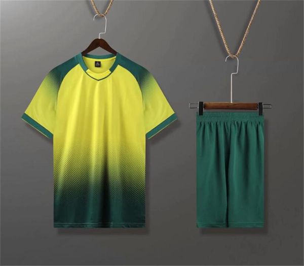 

061 fashion team blank soccer jerseys sets,2020 new custom soccer uniform,training running soccer wears short sleeve running with shorts 112, Black