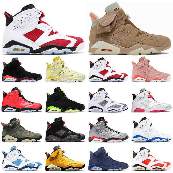 

{36-47}jumpman 6s men basketball shoes 6 electric green hare carmine british khaki flint tinker reflective women mens trainers outdoor