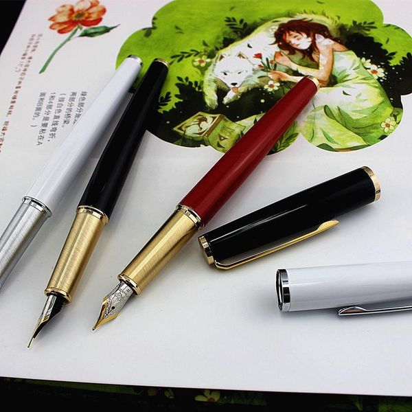 

luxury jinhao metal fountain pen medium ink pens school office name gift stationery