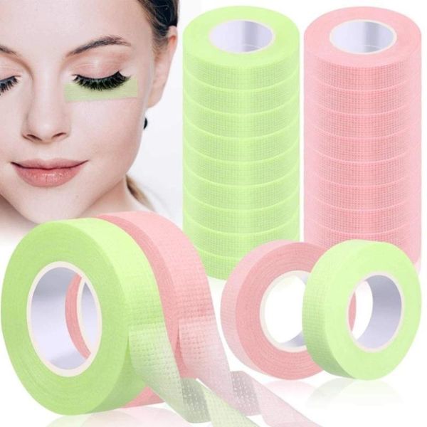 

eyebrow tools & stencils 1 rolls professional eyelash tape adhesive pink non-woven fabric eyelashes tapes lash sticky makeup supplies for be