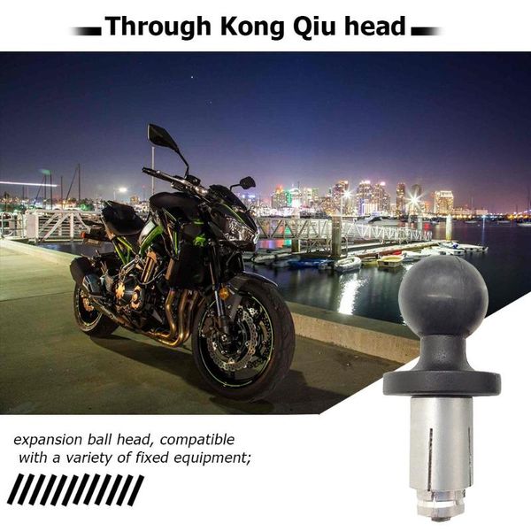 

aluminum motorcycle bike mount fork stem base w/ ball head for handlebars