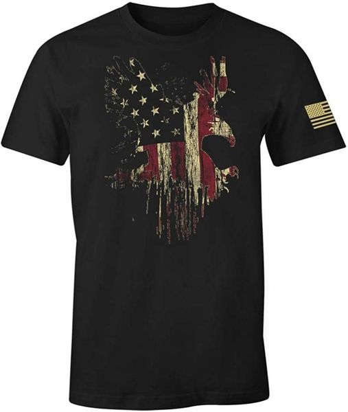 

men's t-shirts eagle old glory t-shirt, White;black