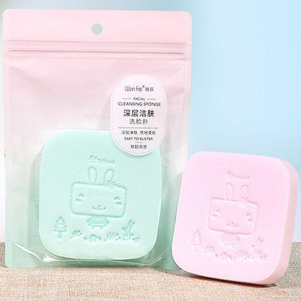 

sponges, applicators & cotton 1pc candy color soft facial cleansing sponge natural cellulose wash face pad makeup cleaning puff random