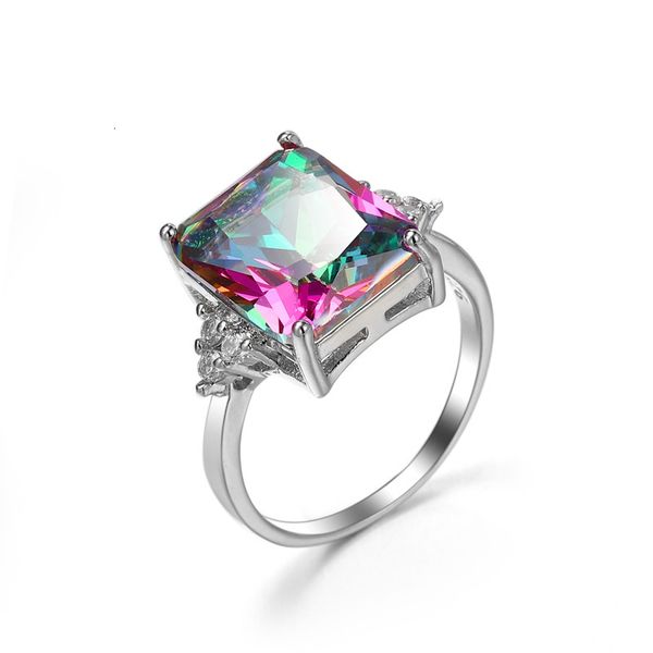 

selling colorful zircon jewelry ring female, Slivery;golden