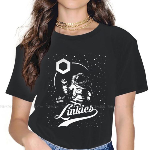 

women's t-shirt need more linkies unique tshirt for girl chainlink crypto link coin cryurrency blockchain comfortable gift clothes t sh, White