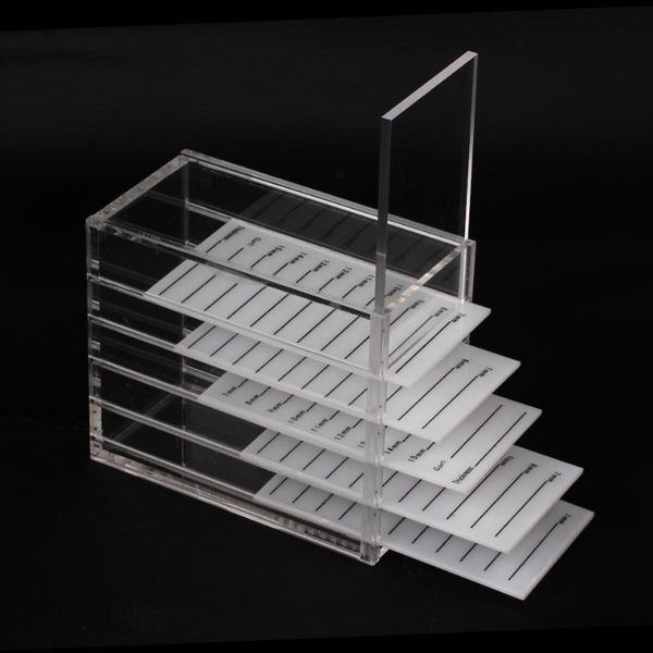 

false eyelashes 5 layer eyelash extension storage box acrylic lash holder pallet for individual volume display stand makeup tools