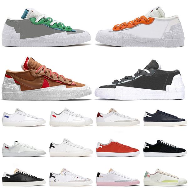 

shoes kaws sacais blazer low 77 vintage og designer iron grey british tan green magma orange women men designer sports platform sneakers siz